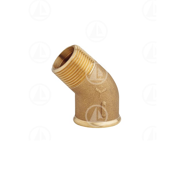 GOMITO A 45 M.F. IN OTTONE