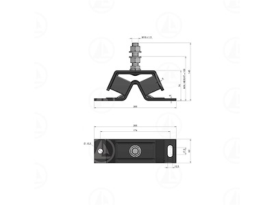 SUPPORTO ELASTICO YANMAR 75 KG - MAR-10-0006-01