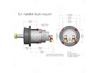 TIMONERIA IDRAULICA FUORIBORDO 175 - HD-MF175W