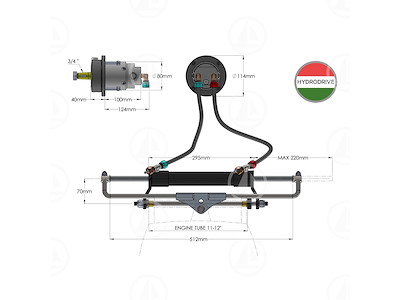 TIMONERIA IDRAULICA FUORIBORDO 175 - HD-MF175W