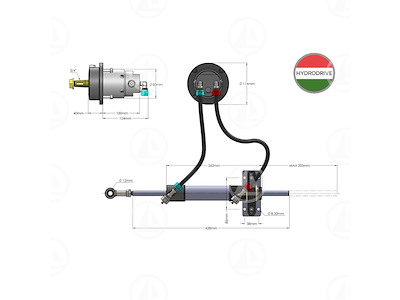 TIMONERIA IDRAULICA ENTROBORDO 10m - HD-MU50TF-MRA
